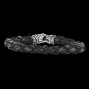 Scott Kay Mens 9mm Woven Cactus Leather Bracelet with sterling silver Rivited Clasp. 