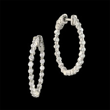 Pearlman's Bridal Diamond huggie hoop earrings