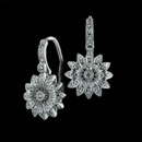 These are a pair of beautiful flower design leverback earrings from Beverley K.  They are 18k white gold and the total diamond weight is .35 ct.  