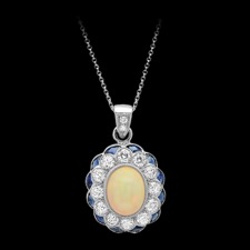 Beverley K 14k gold opal and sapphire necklace