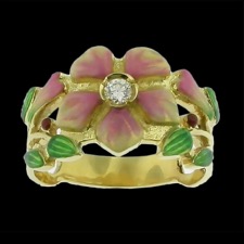 Nouveau Collection diamond flower ring