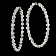 Pearlman's Bridal Diamond huggie hoop earrings