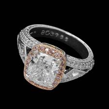 Michael Beaudry Pink diamond stiletto bezel ring