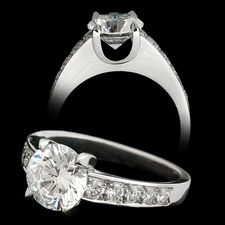 Michael Bondanza's Platinum diamond pave Dakota engagement ring, set with .37ct of diamonds. For 1.50ct diamonds.  Center diamond not included.