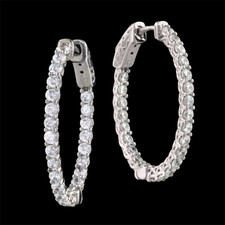 Pearlman's Bridal Diamond hoop huggie earrings