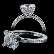 Alex Soldier Platinum diamond engagement ring for round center