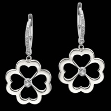 A beautiful pair of Gumuchian 18kt Two Tone white Gold Small Kelly Earrings With Diamond Leverbacks.