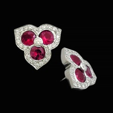 Gumuchian Pink sapphire diamond earrings