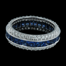 Spark 18k Eternity diamond princess cut sapphire ring