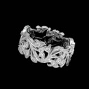 An exquisite 18kt white gold diamond floral band.  The band measures 8.5mm in width and is set with .40ct of diamonds.  See 59PP1 for this ring in yellow.