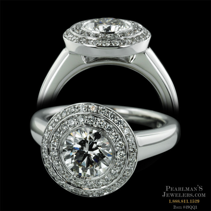 Ritani Platinum Halo Engagement Ring