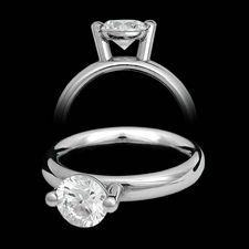 Whitney Boin platinum solitaire engagement ring