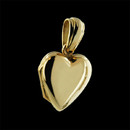 Simple and classic is what describes this Charles Green 18 kt. yellow gold heart shaped locket. The heart measures 14 X 14mm and makes a heart warming treasured pendant.
