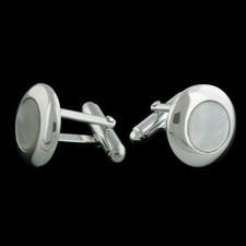 Dorfman Sterling Mother of pearl cuff links