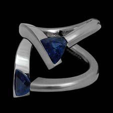Steven Kretchmer blue sapphire V3 Platinum ring