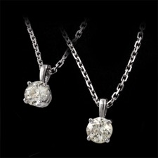 Pearlman's Bridal diamond pendants