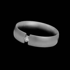 Christian Bauer Platinum & single diamond wedding ring