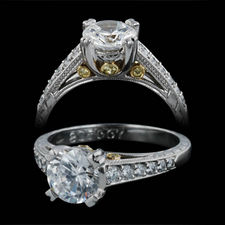 Michael Beaudry Platinum and diamond ring