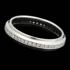 Michael Bondanza's Platinum pave Dakota diamond eternity wedding ring.  .27ct of diamonds.