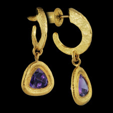 Gurhan 24 karat gold amethyst earrings
