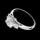 With its soft beveling and tapered shank designs this enchanting semi-mount engagement ring by Scott Kay, made in platinum, with .34ctw of side diamonds, is a timeless piece. Accepts a 1ct center stone.  Also available in a 5-stone version.