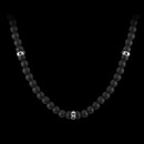 Scott Kay Mens onyx bead necklace. The beds are 6mm in diameter with 24'' length.