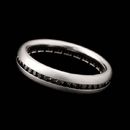 Whitney Boin 5mm platinum wedding band with satin finish and .57ctw. of black diamonds channel set. One of the most comfortable rings made.  Available in all finer sizes with matte or high polish surface. Technically perfection.  Handmade in America.