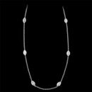 Our beautiful 18kt white gold diamond eternity necklace.  This 20 inch beauty contains in a very understated design 8 Marquise diamonds weighing total 1.98ct. VS-SI clarity, G-H color. Just plain pretty!