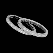 Beverley K 18kt white gold engraved diamond eternity band