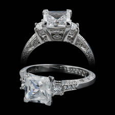 Michael Beaudry Classic 3-stone Princess engagement ring
