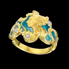 Nouveau Collection Ladies profile diamond ring