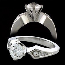 Eddie Sakamoto Four side stone engagement ring