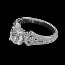 Michael Beaudry platinum side stone ring