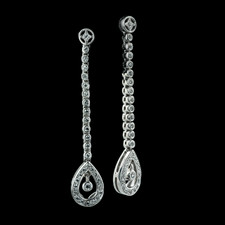 Beverley K 18kt white gold diamond dangle earrings