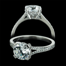 Bridget Durnell platinum split shank diamond engagement ring