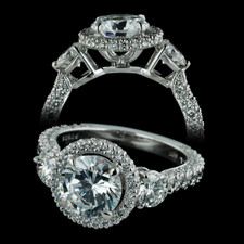 Michael B. Three stone eternity engagement ring