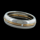Steven Kretchmer's Inner Secrets wedding band with 18kt gold diamond insert.  6 diamonds with total weight of .08ct. Price is inner band only. Engrave whatever you wish inside. Size 9 This band works well with item #62O1. 