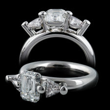 Whitney Boin platinum post collection diamond engagement ring