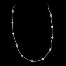 Pearlman's Bridal 18k yellow gold diamond necklace