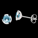 Bastian-Inverun: Sterling Silver Round 5mm each Sky Blue Topaz stud earrings. very pretty.