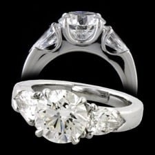Michael Bondanza platinum 3 diamond engagement ring