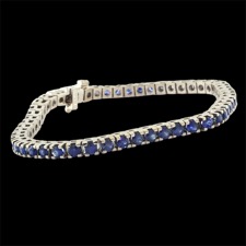 Closeout Jewelry 14kt white gold sapphire bracelet