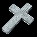 Spectacular diamond cross "Courage" pendant.  There are over 4 carats of sparkling pave set diamonds that cover all 4 sides of this remarkable piece.  