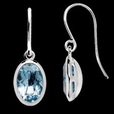 Bastian Inverun Bastian-Inverunsterling silver blue topaz oval earrings
