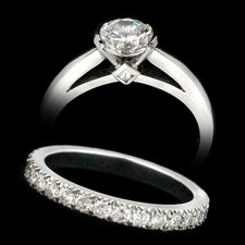 Scott Kay semi-bezel platinum engagement ring