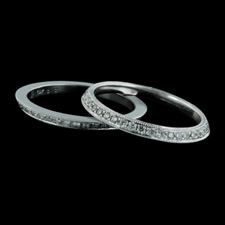 Beverley K 18kt white gold diamond eternity guard rings