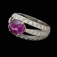Gumuchian Gumuchian Luna ring with purple sapphire and diamonds