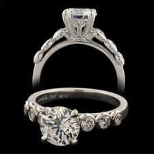 Michael B. Touch side diamond engagement ring