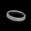 A heavy platinum wedding band from Christian Bauer measuring 4.5mm in width.