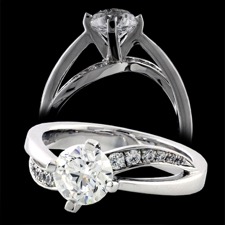 Eddie Sakamoto Swish diamond engagement ring